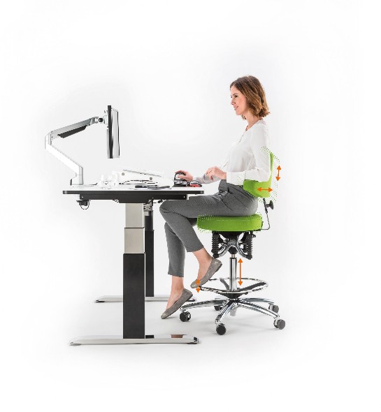 Aktiv dynamisch Sitzen Bürohocker Haider Bioswing